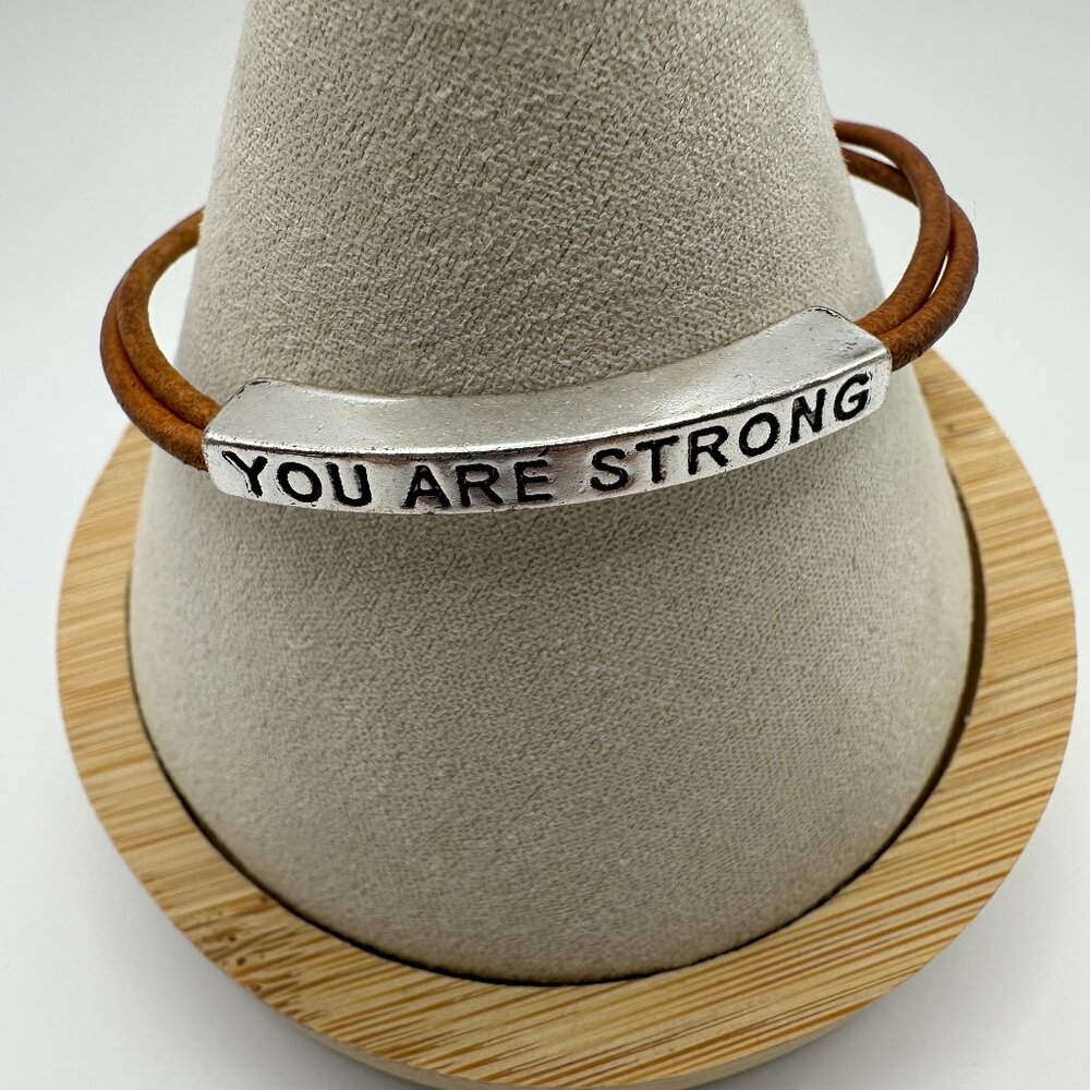 Inspirational “YOU ARE STRONG” bracelet.